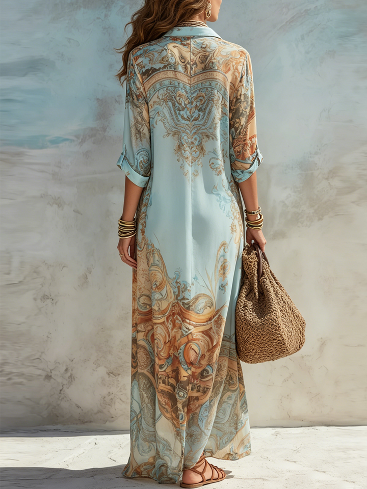 GLORIA | Chic Paisley Maxi Dress