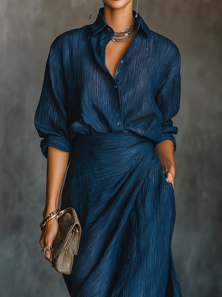 Stella | Elegant Draped Ensemble