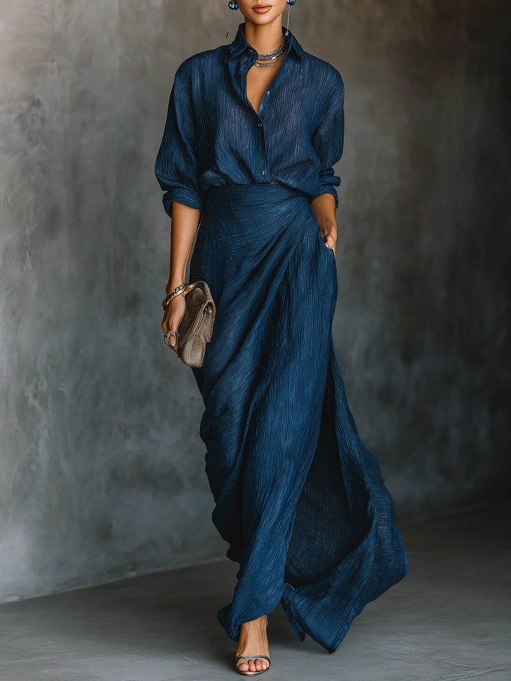 Stella | Elegant Draped Ensemble