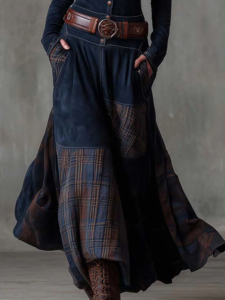 Helena™ - Belted Suede Maxi Dress