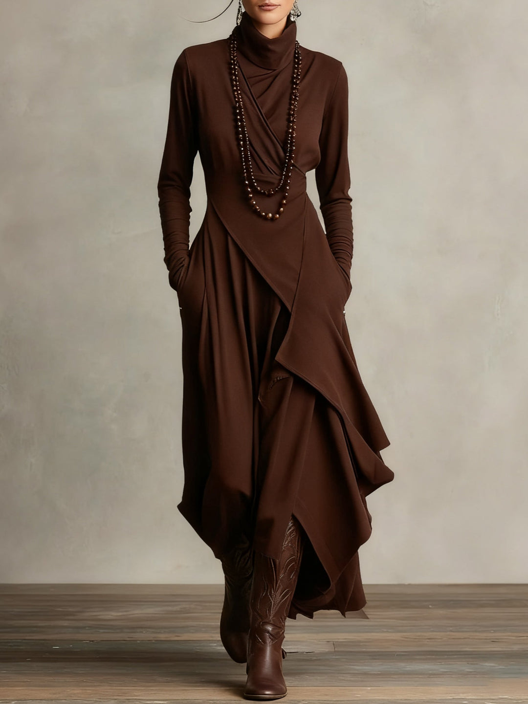 Keirae | Women's Chic Long Maxi Dress with Long Sleeve