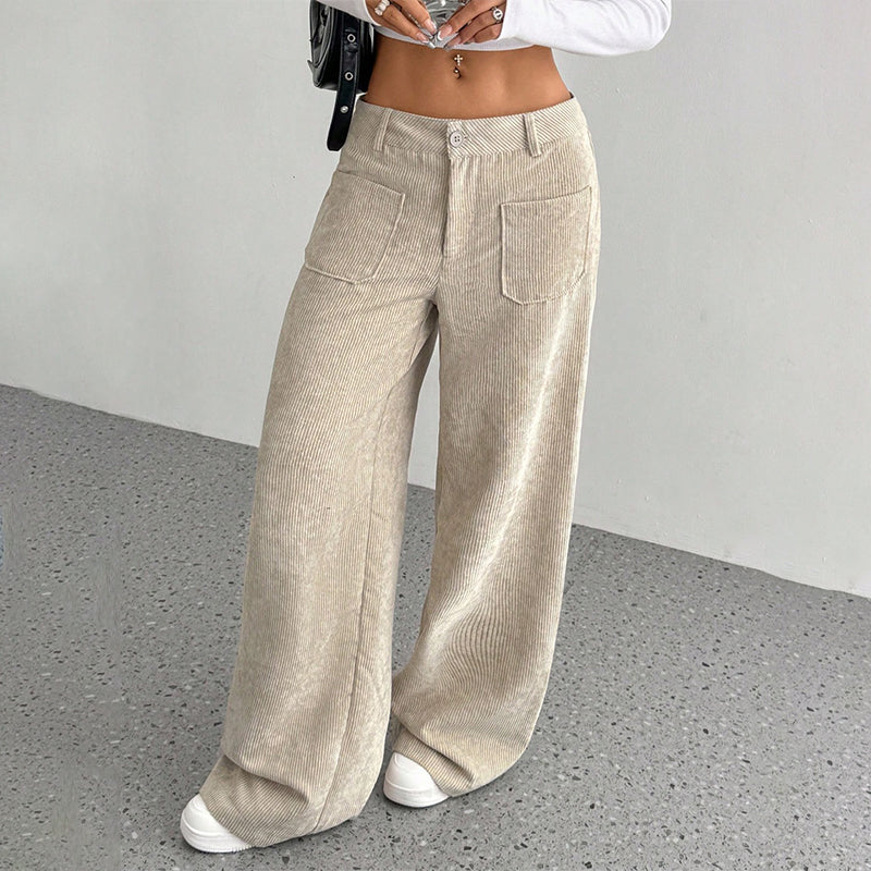 Women's Casual High-Waist Trousers – Relaxed Fit for Ultimate Comfort and Style