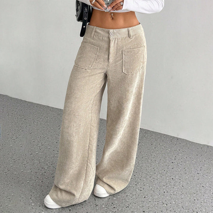 Women's Casual High-Waist Trousers – Relaxed Fit for Ultimate Comfort and Style