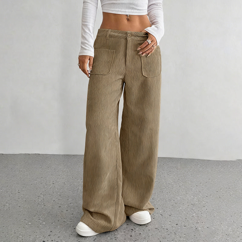 Women's Casual High-Waist Trousers – Relaxed Fit for Ultimate Comfort and Style