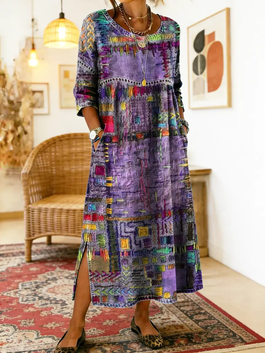 Isabelle | Ethnic Patchwork Dress