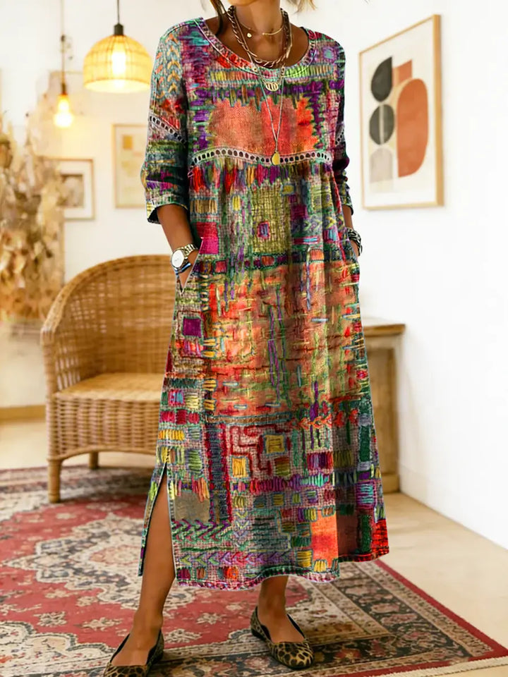 Isabelle | Ethnic Patchwork Dress