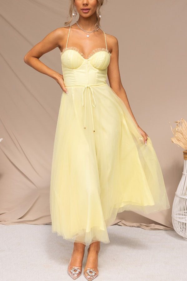 Contemporary Princess Maxi Dress with Suspenders for Parties