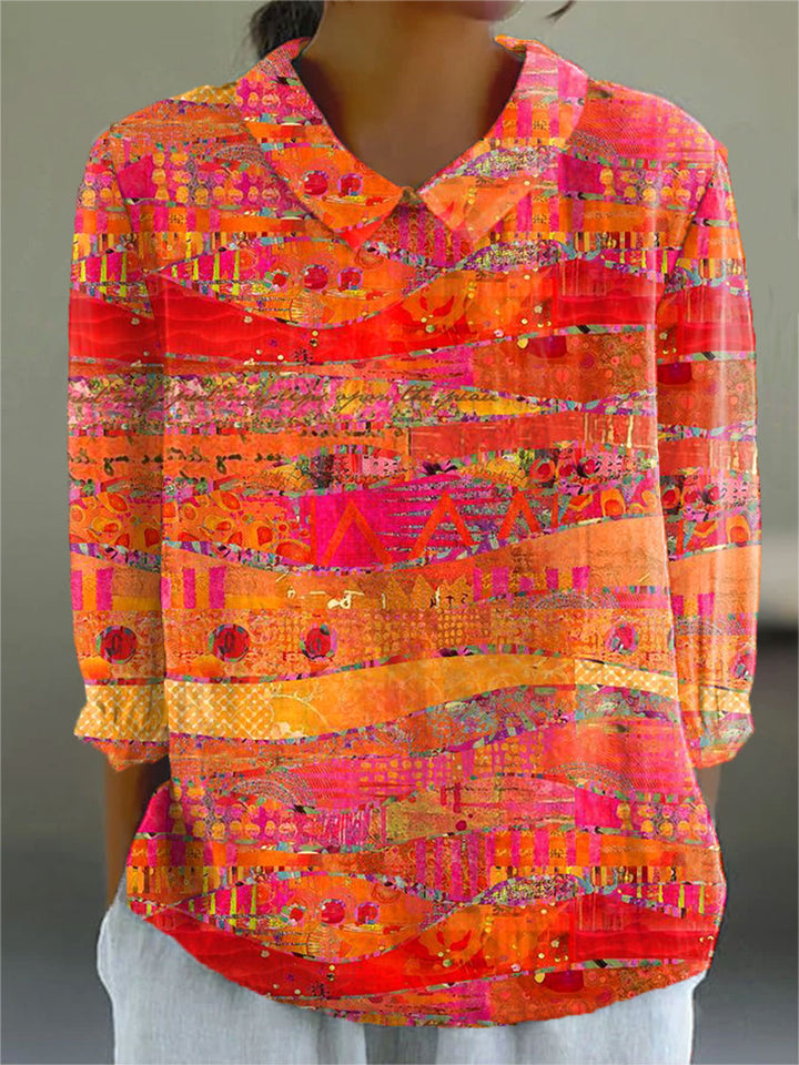 Heidi™ – Vintage Art Print Casual Cotton And Linen