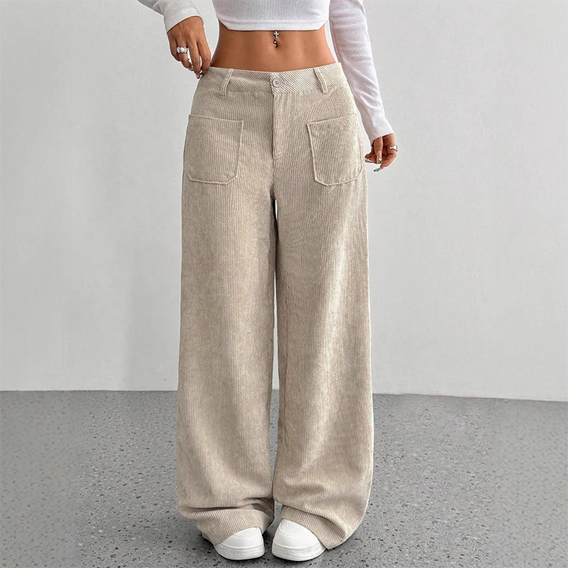 Women's Casual High-Waist Trousers – Relaxed Fit for Ultimate Comfort and Style