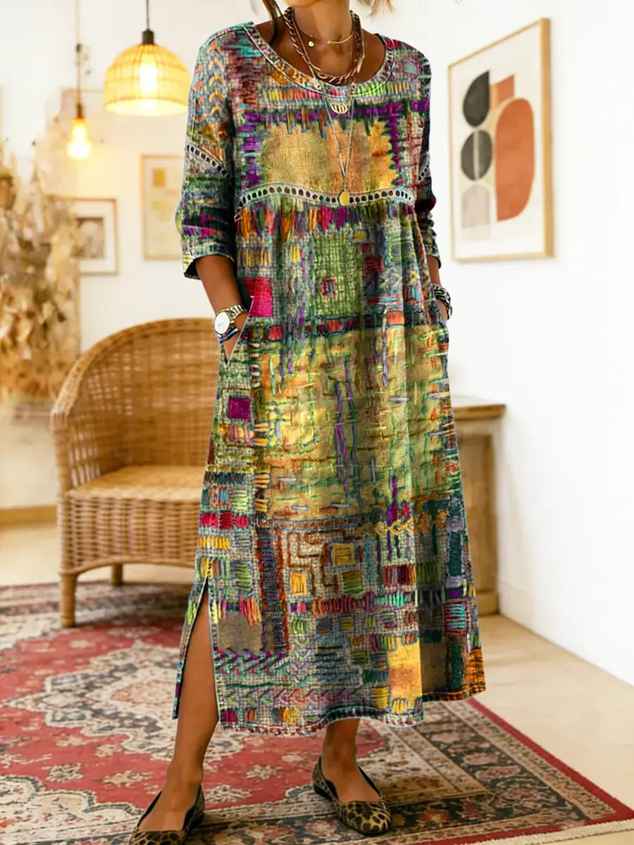 Isabelle | Ethnic Patchwork Dress