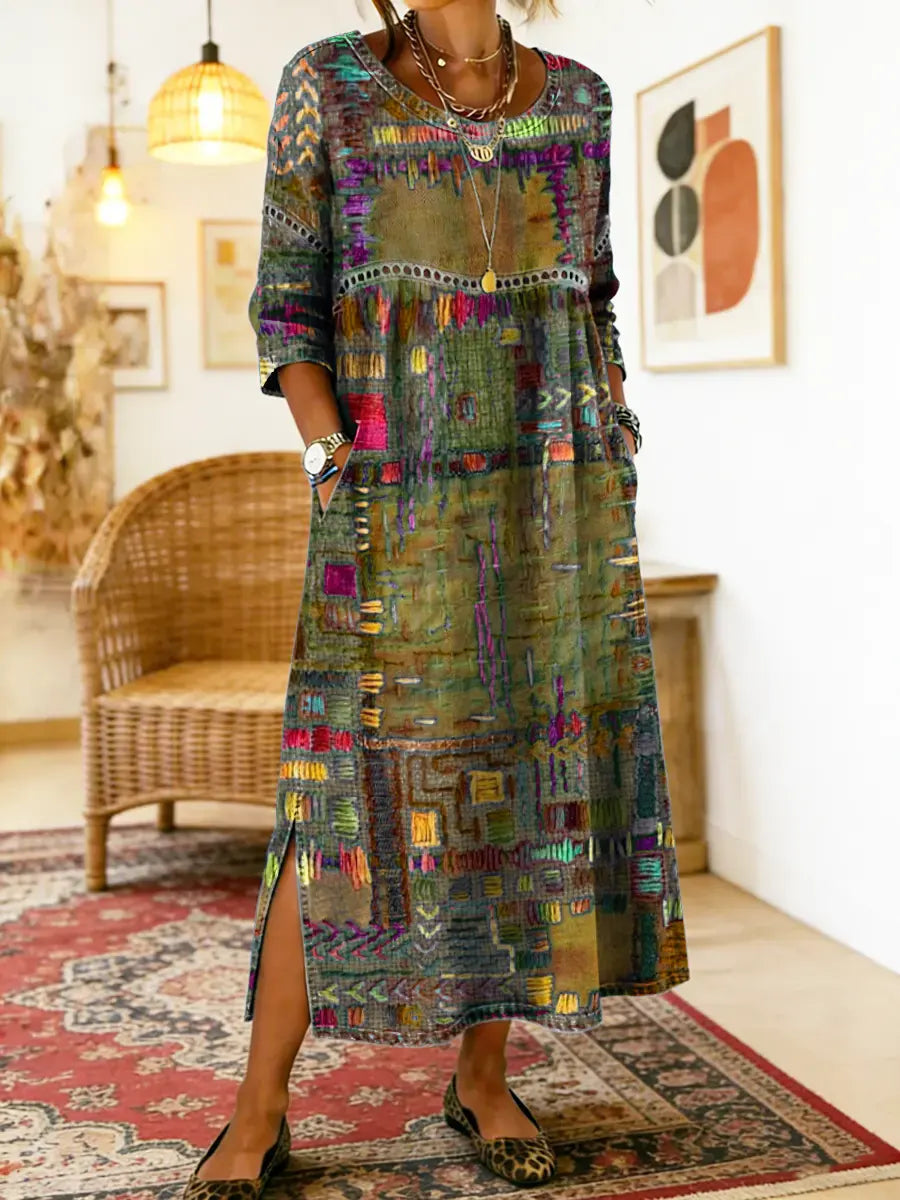Isabelle | Ethnic Patchwork Dress