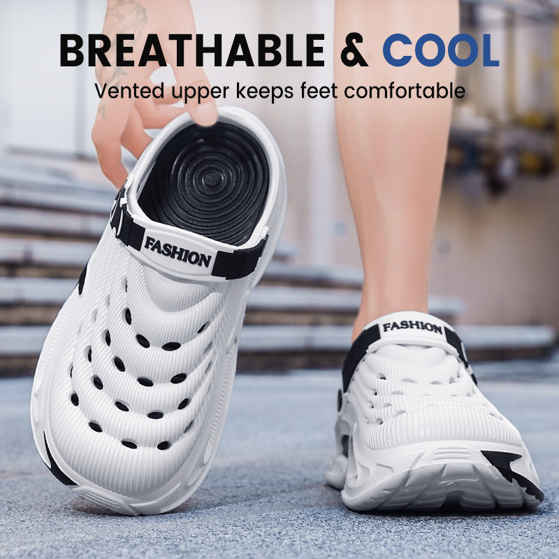 Men's Lightweight 2-in-1 Sandals – Non-Slip, Breathable Comfort with Thick EVA Sole