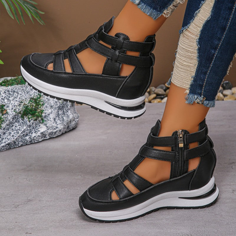 Lightweight Wedge Sandals with Side Zip for Ultimate Comfort