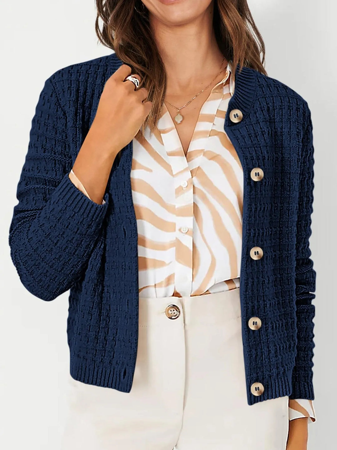 Harper™ - Cardigan with Button Placket