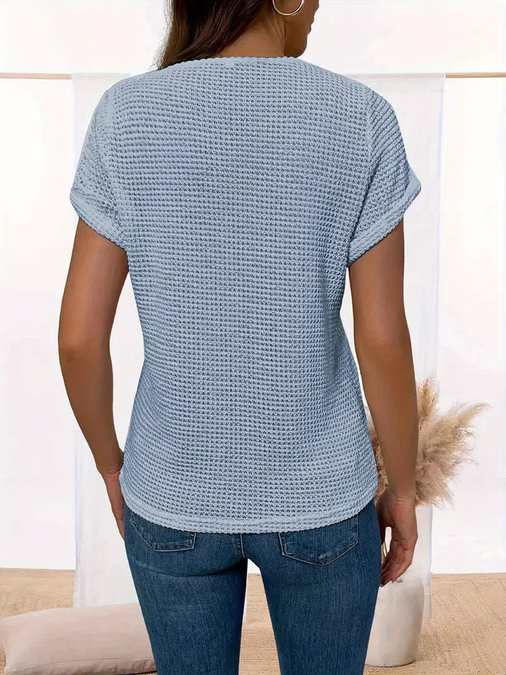 Megan™ - Stylish Round Neckline Lace Shirt