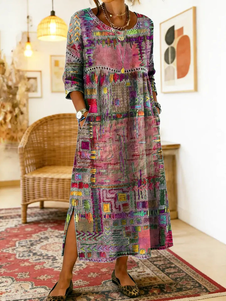 Isabelle | Ethnic Patchwork Dress