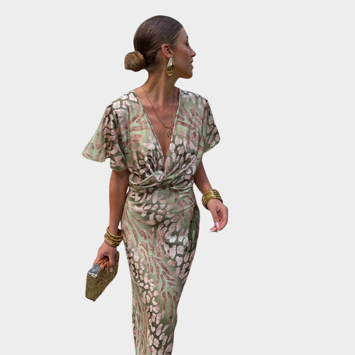 CLARANDRA™ - MIDI DRESS IN COPPER