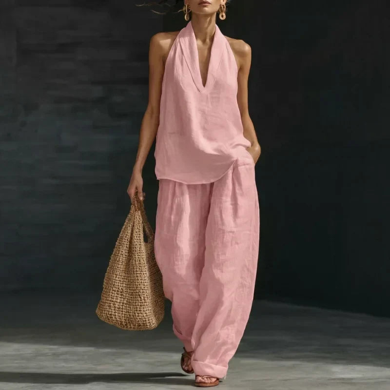 Ainhoa | Casual Tank Top and Wide-Leg Trouser Set