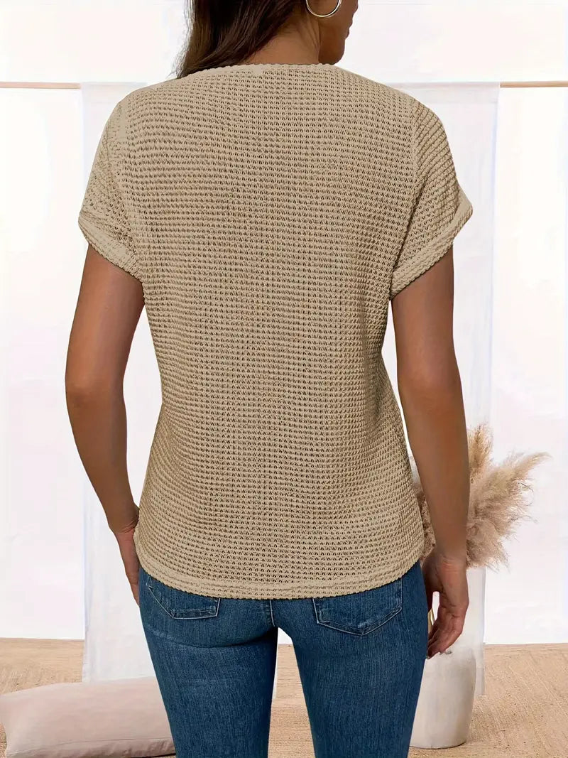 Megan™ - Stylish Round Neckline Lace Shirt