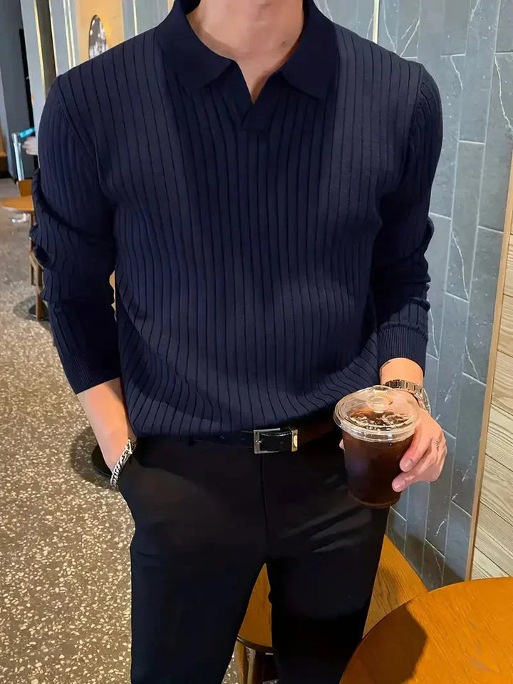 Brit & Boho™️ | Ribbed Knit Pullover Shirt