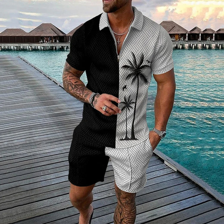 NICO | COCONUT PALM POLO SHIRT & SHORTS SET