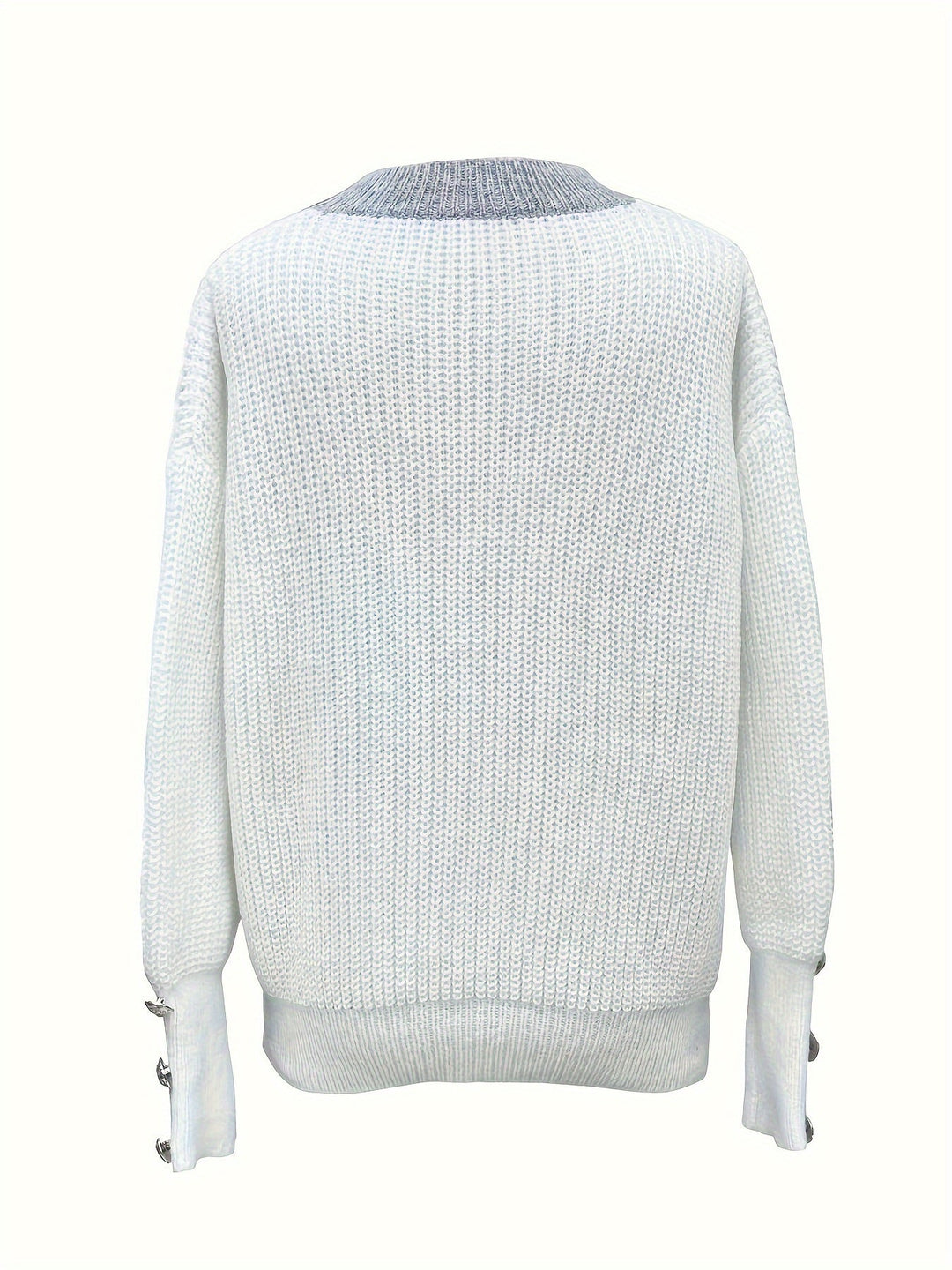 Aubrey™ - Cozy V-Neck Button-Front Sweater