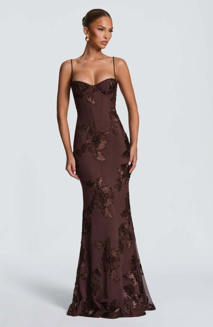 Women's Maxi Dress with Lace-Up