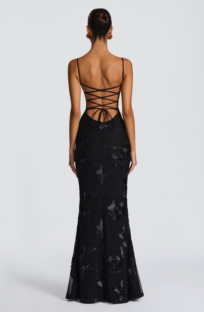 Women's Maxi Dress with Lace-Up