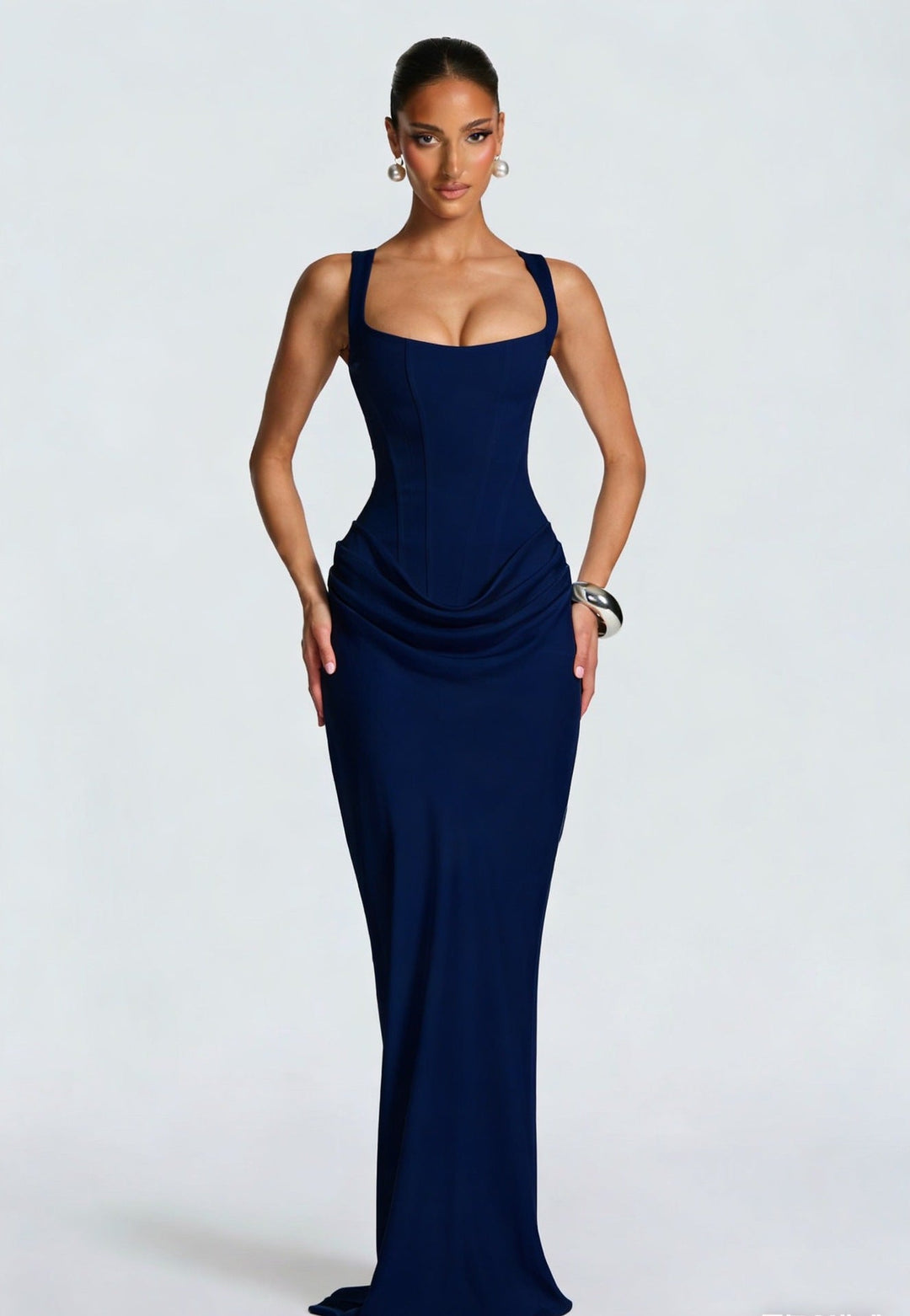 Women's Square Neck Sleeveless Maxi Dress