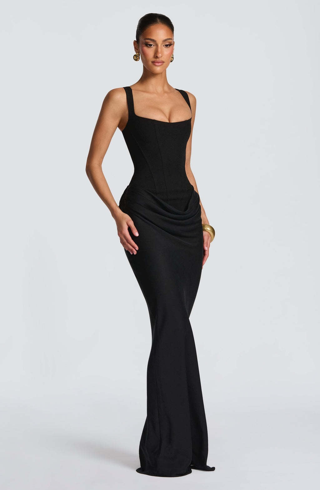 Women's Square Neck Sleeveless Maxi Dress