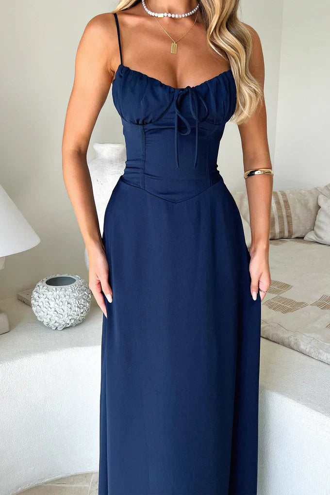 Women's Maxi Dress with Drawstring