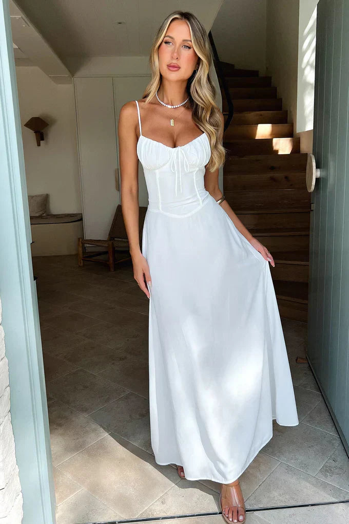 Women's Maxi Dress with Drawstring