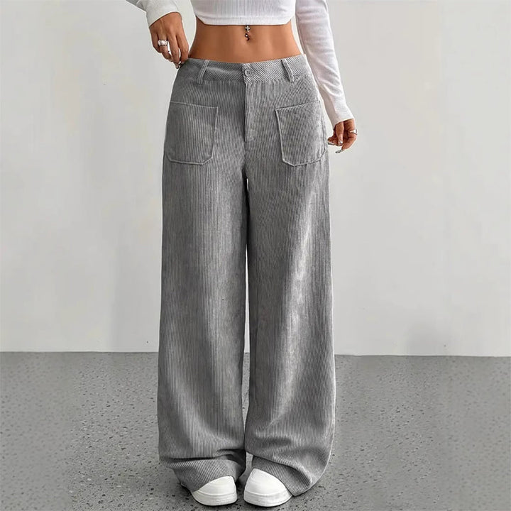 Women's Casual High-Waist Trousers – Relaxed Fit for Ultimate Comfort and Style