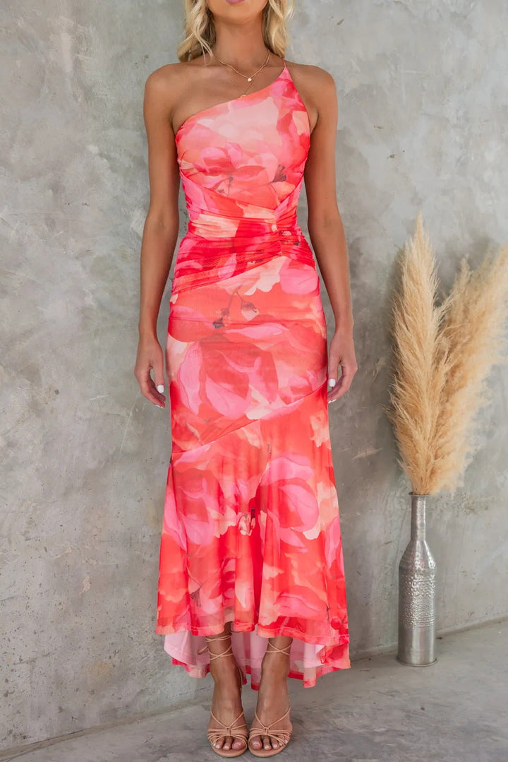 Layla | Women's One-Shoulder Floral Maxi Dress