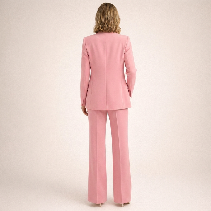 Lena | Women's Suit with Flared Trousers and Buttons