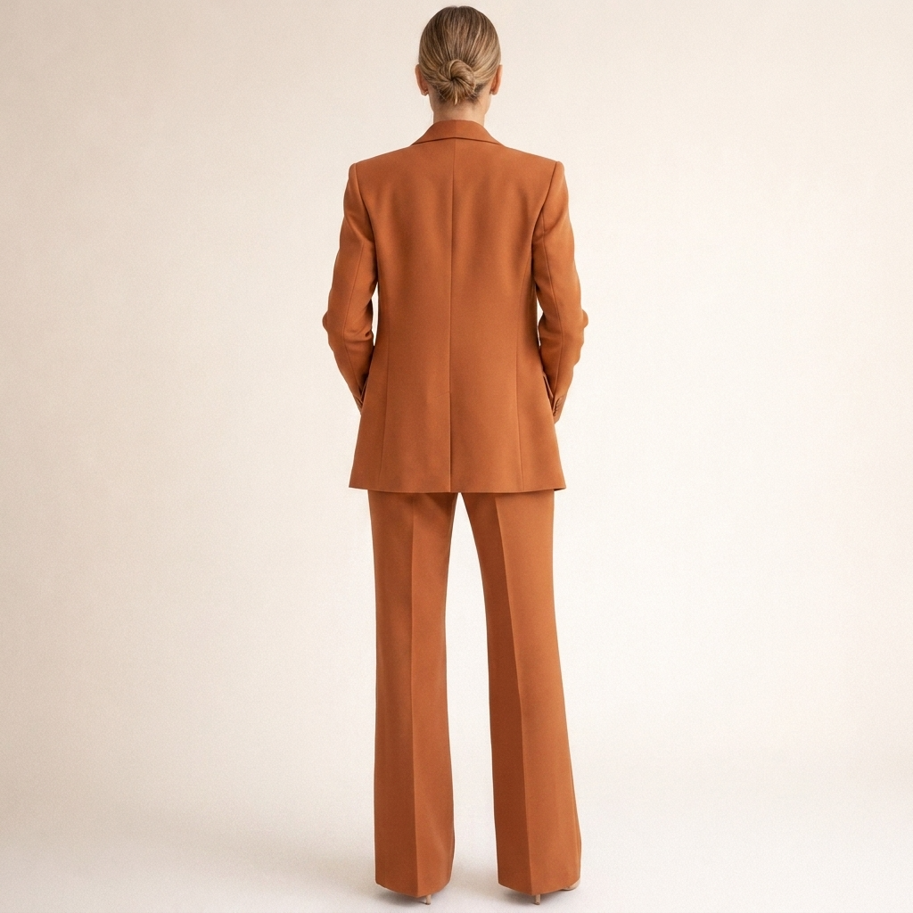 Lena | Women's Suit with Flared Trousers and Buttons