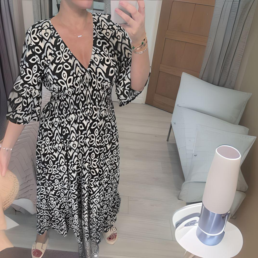 Lillia | Women's Boho Printed Maxi Dress