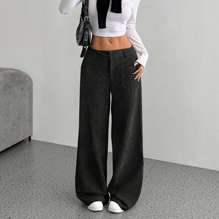 Women's Casual High-Waist Trousers – Relaxed Fit for Ultimate Comfort and Style