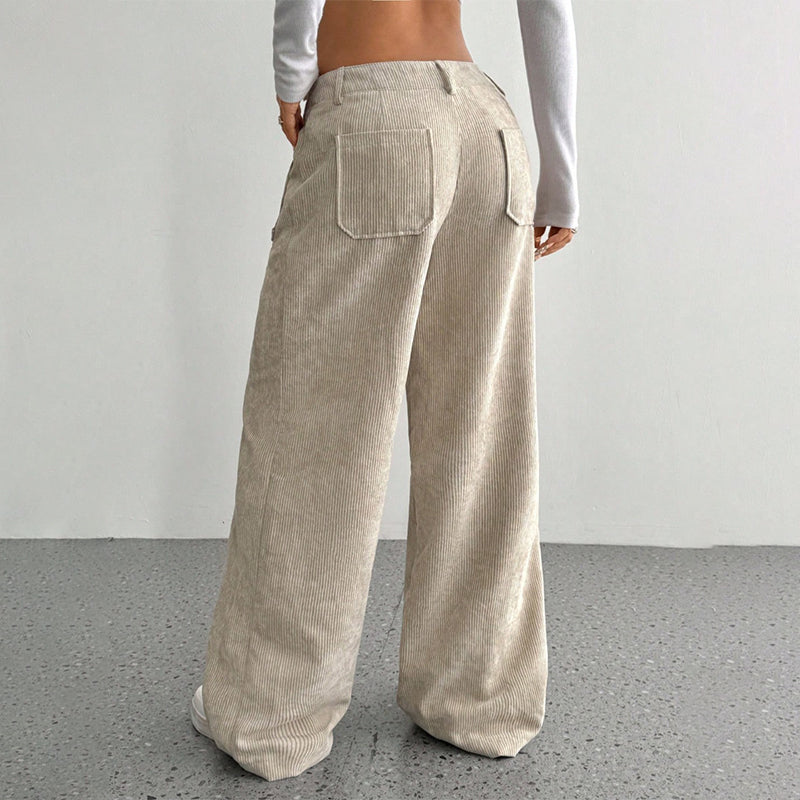 Women's Casual High-Waist Trousers – Relaxed Fit for Ultimate Comfort and Style