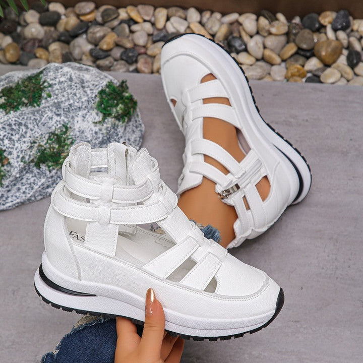 Lightweight Wedge Sandals with Side Zip for Ultimate Comfort