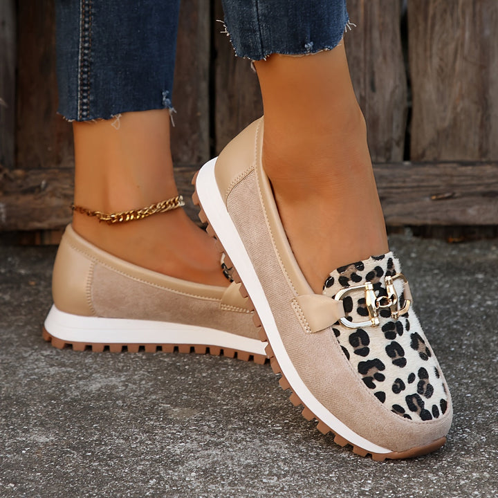 Mindy | Animal Print Cushioned Loafers