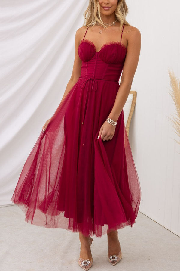 Contemporary Princess Maxi Dress with Suspenders for Parties