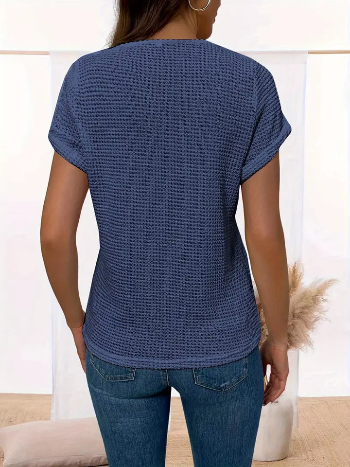 Megan™ - Stylish Round Neckline Lace Shirt
