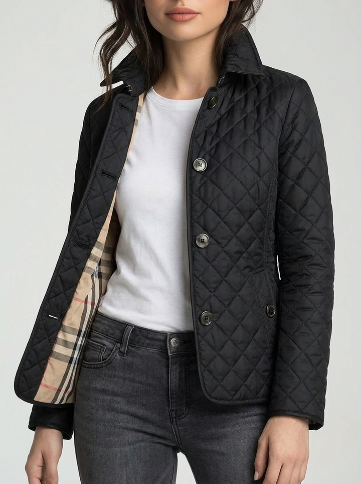 Lily | Women's Diamond Quilted, Padded Jacket with Pockets