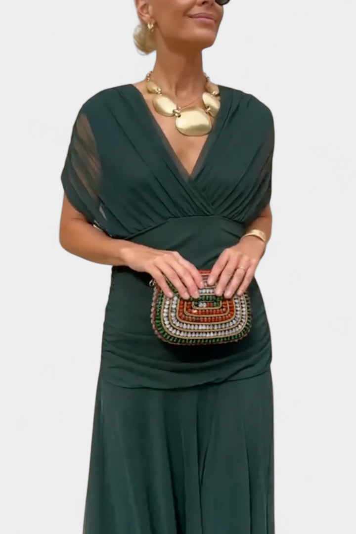 Alondra™ | V-Neck Long Floral Maxi Dress