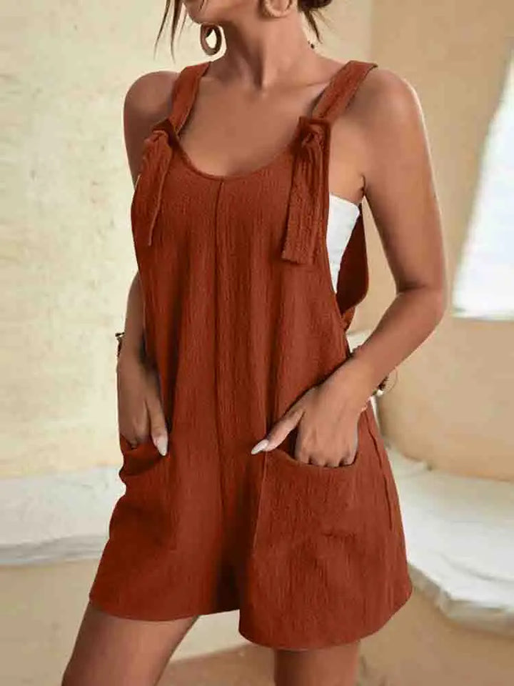 Daisy | Women's Casual Pocketed Romper Shorts