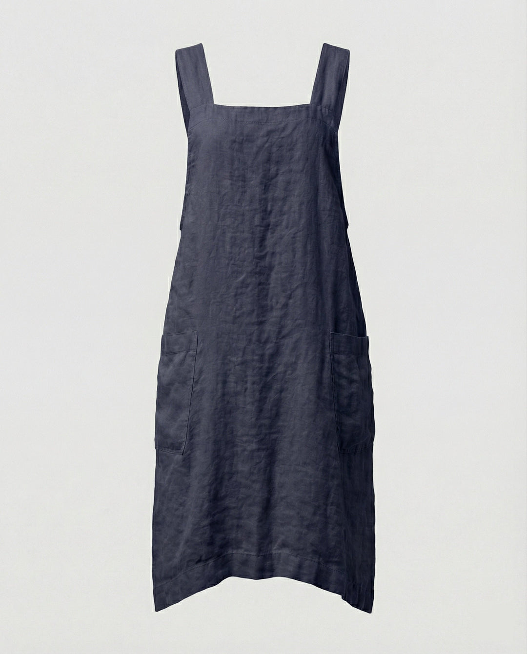 Heidi | Women's Square Neck Sleeveless Midi Apron Dress with Pockets