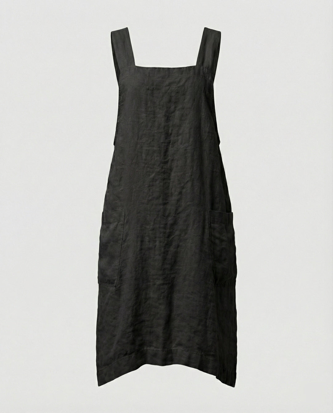 Heidi | Women's Square Neck Sleeveless Midi Apron Dress with Pockets