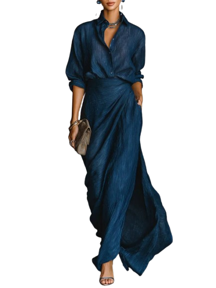 Sky  | Navy Two-Piece Set