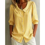 Women's Striped Shirt with Buttons